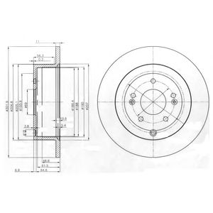 DELPHI bg4136 -  Тормозной диск