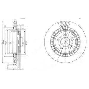 DELPHI bg4144 -  Тормозной диск