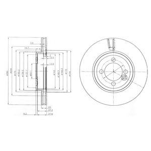 DELPHI bg4146 -  Тормозной диск