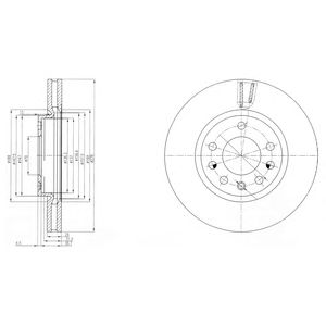 DELPHI bg4149 -  Тормозной диск