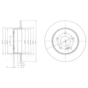 DELPHI bg4152 -  Тормозной диск