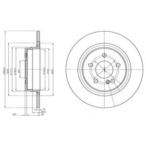 DELPHI bg4153 -  Тормозной диск