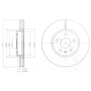 DELPHI bg4189c -  Диск тормозной вентилируемый