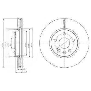 DELPHI bg4191 -  Тормозной диск