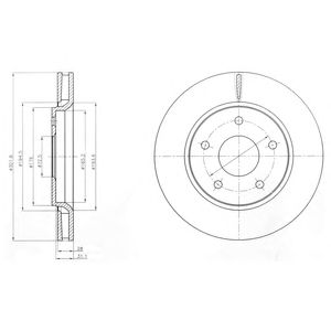 DELPHI bg4248 -  Тормозной диск