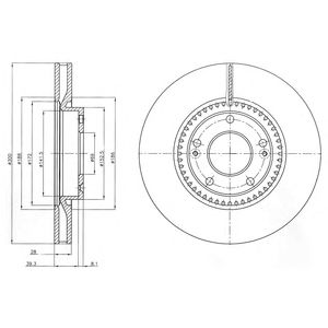 DELPHI bg4251 -  Тормозной диск
