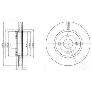 DELPHI bg4254 -  Тормозной диск