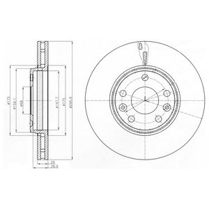 DELPHI bg4264 -  Тормозной диск