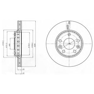 DELPHI bg4265 -  Тормозной диск