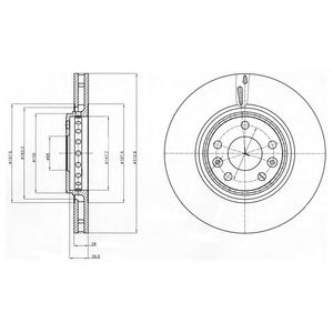 DELPHI bg4266 -  Тормозной диск