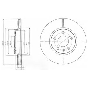DELPHI bg4278 -  Тормозной диск