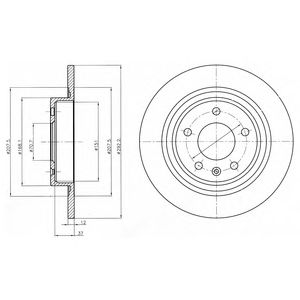 DELPHI bg4279 -  Тормозной диск
