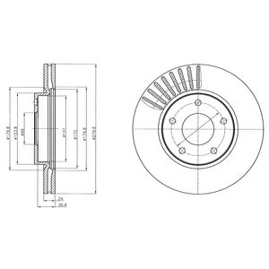 DELPHI bg4282 -  Тормозной диск