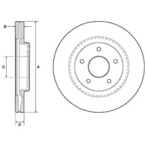 DELPHI bg4283 -  Тормозной диск