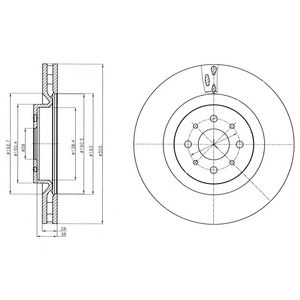 DELPHI bg4308 -  Тормозной диск