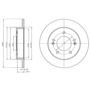 DELPHI bg4310 -  Тормозной диск