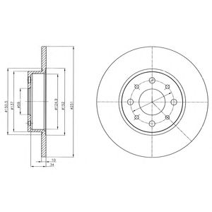 DELPHI bg4312 -  Тормозной диск