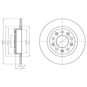 DELPHI bg4315 -  Тормозной диск