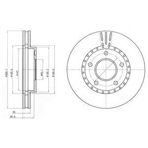 DELPHI bg4323 -  Тормозной диск
