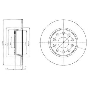 DELPHI bg4324 -  Тормозной диск