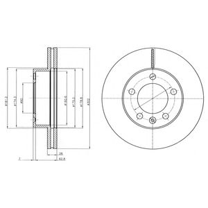 DELPHI bg4328 -  Тормозной диск