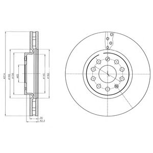 DELPHI bg4330 -  Тормозной диск