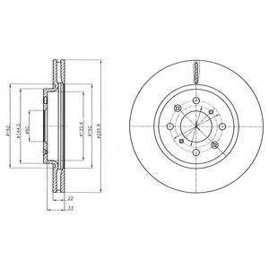 DELPHI bg4340 -  Тормозной диск