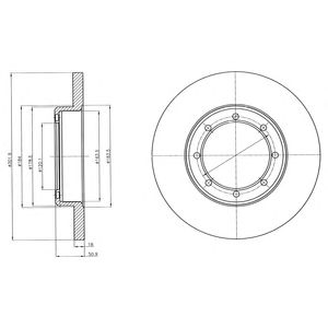 DELPHI bg4344 -  Тормозной диск