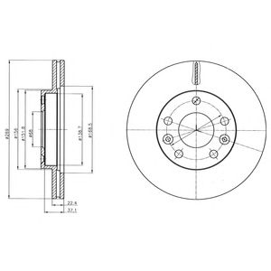 DELPHI bg4455 -  Тормозной диск