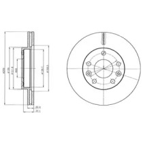 DELPHI bg4455c -  Диск тормозной вентилируемый