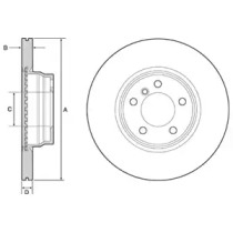 DELPHI bg4458c -  Диск тормозной вентилируемый