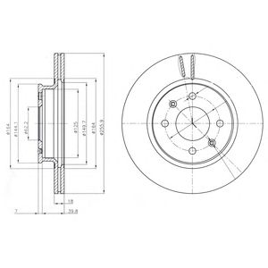 DELPHI bg4535 -  Тормозной диск