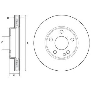 DELPHI bg4554 -  Тормозной диск