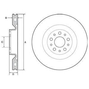 DELPHI bg4556 -  Тормозной диск
