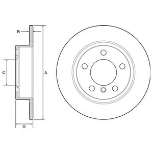 DELPHI bg4561 -  Тормозной диск