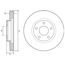 DELPHI bg4562c -  Диск тормозной вентилируемый