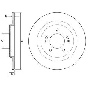 DELPHI bg4563 -  Тормозной диск