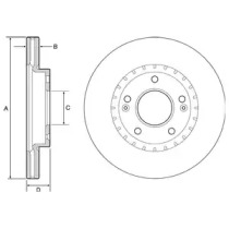 DELPHI bg4565c -  Диск тормозной вентилируемый