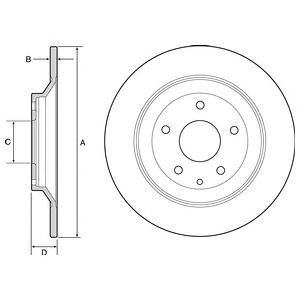 DELPHI bg4567 -  ТОРМОЗНОЙ ДИСК