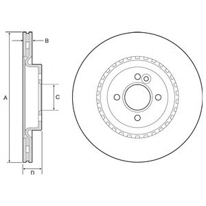 DELPHI bg4568 -  Тормозной диск