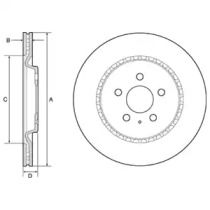 DELPHI bg4643c -  Диск тормозной вентилируемый