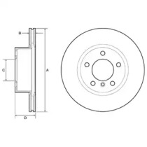 DELPHI bg4645c -  Диск тормозной вентилируемый
