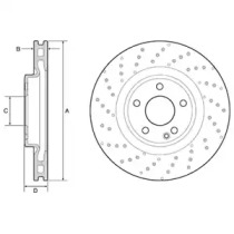 DELPHI bg4658c -  Диск тормозной вентилируемый