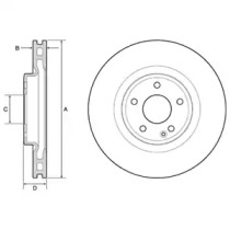 DELPHI bg4659c -  Диск тормозной вентилируемый