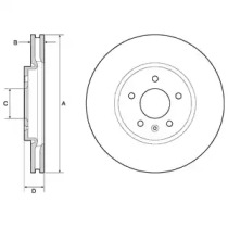 DELPHI bg4672c -  Диск тормозной вентилируемый