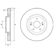 DELPHI bg4683c -  Диск тормозной вентилируемый