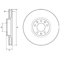 DELPHI bg4696c -  Диск тормозной вентилируемый