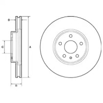 DELPHI bg4702c -  Диск тормозной вентилируемый
