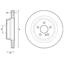DELPHI bg4705c -  Диск тормозной вентилируемый