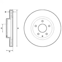 DELPHI bg4713c -  Диск тормозной вентилируемый